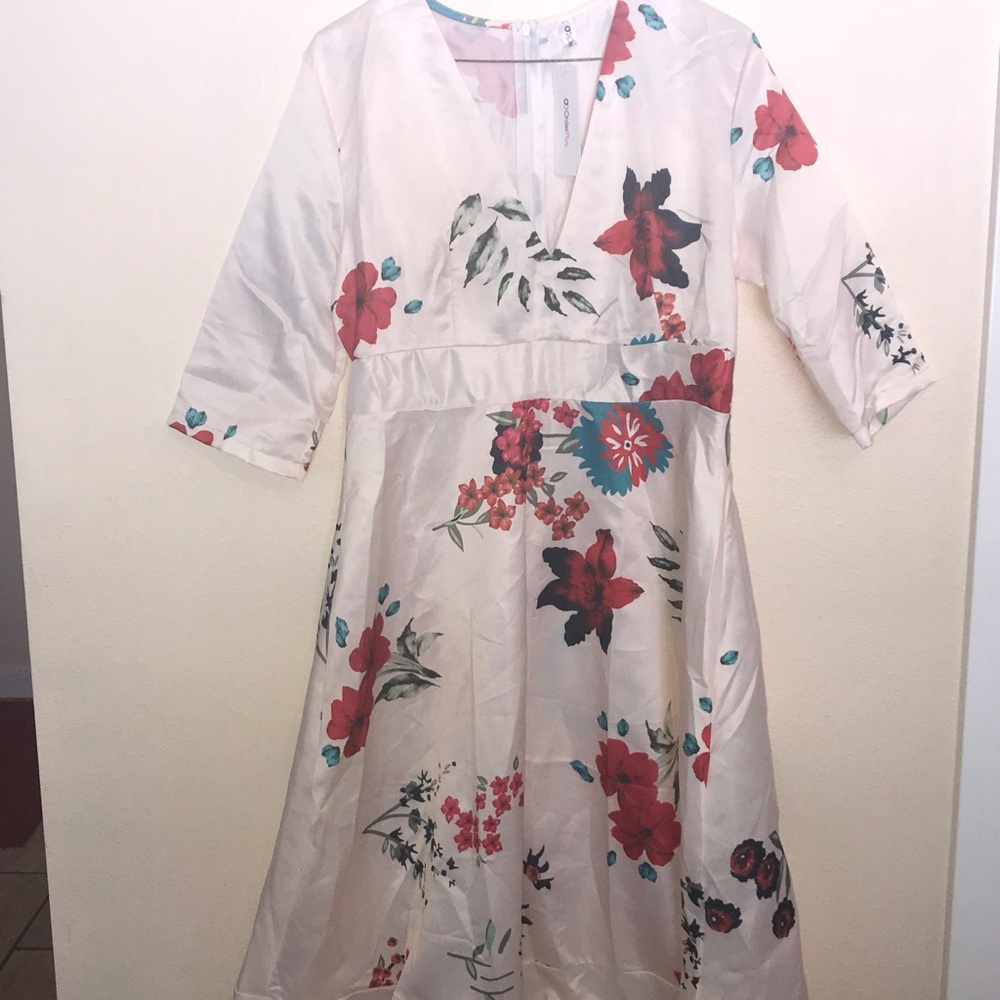 Women’s floral print wrap dress